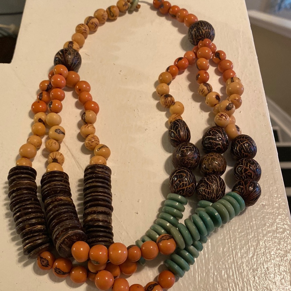 Mixed media necklace from Ecuador